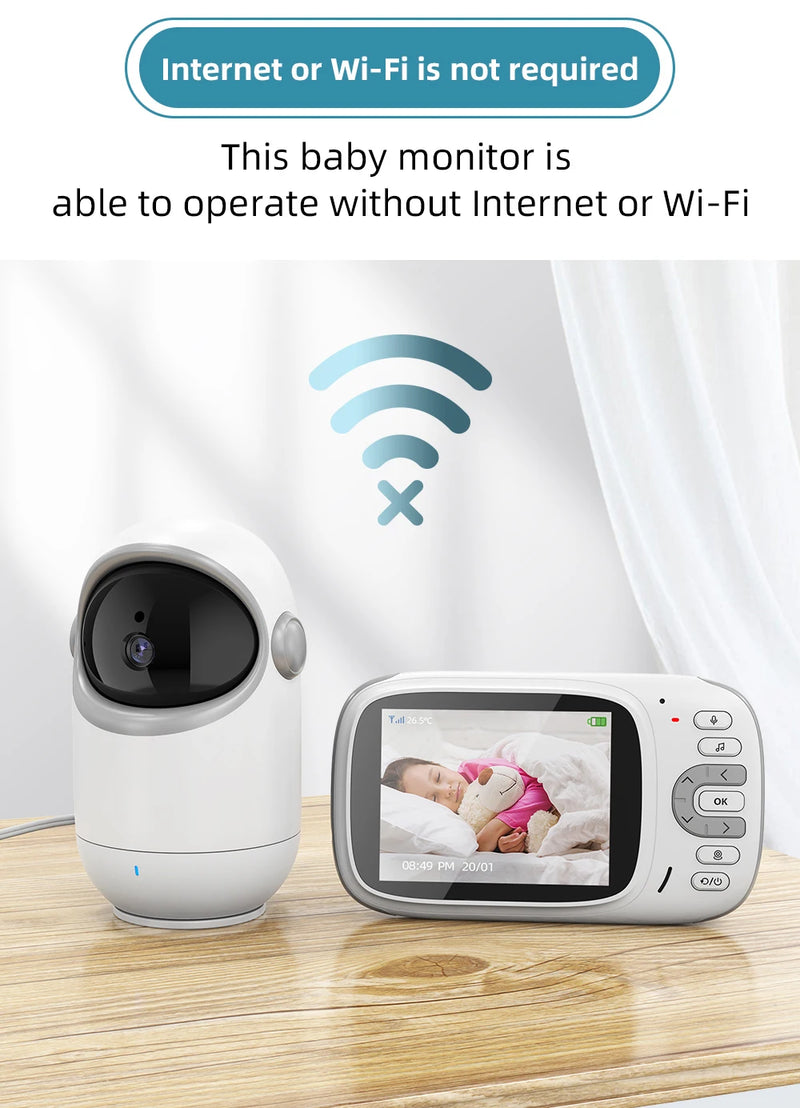 Babá eletrônica Vb801 Baby Monitor com 3.2 In Lcd