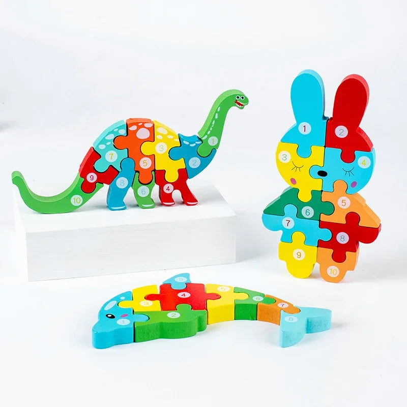 Puzzle 3D para crianças de 2 a 4 anos formas de trânsito para crianças, quebra-cabeças de madeira de animais, brinquedos montessorianos para crianças, desenvolvimento na primeira infância, estéreo