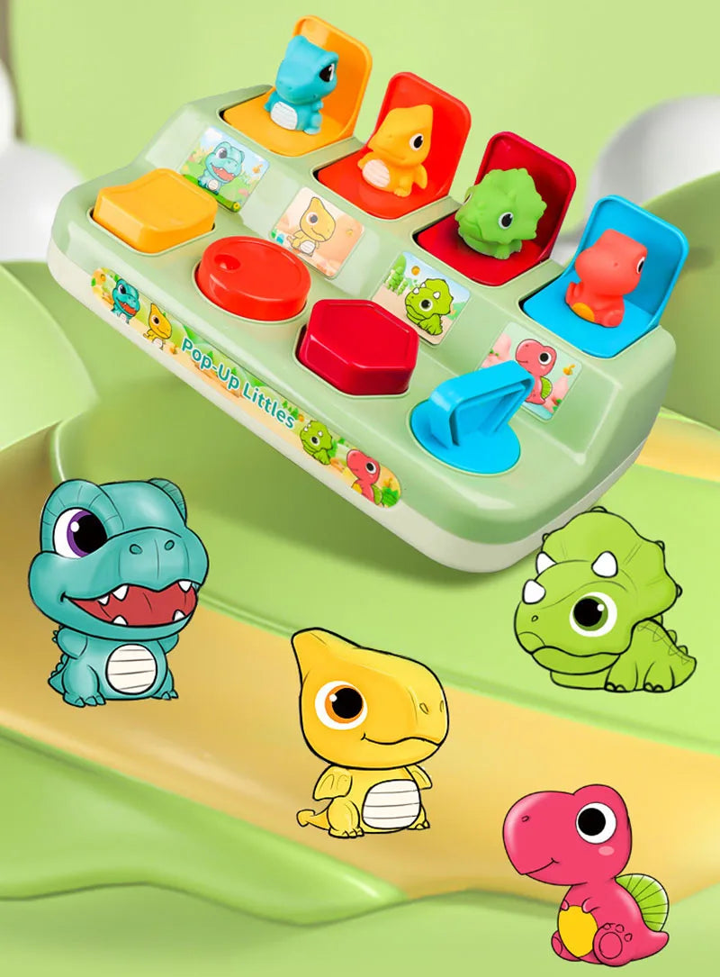 Atividade interativa Pop Up Toy para bebês, Jogos de desenvolvimento, Montessori, Brinquedo educativo