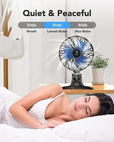 Portable Mini USB Desk Fan with Strong Cooling Airflow and CVT Variable Speeds - Small Quiet Fan for Personal Bedroom Use