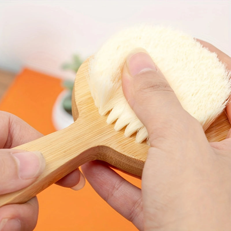 Bamboo Infant Hair Brush  Soft Natural Bristles for Gentle Brushing and Massage Exfoliating gloves Drink beverage dispenser