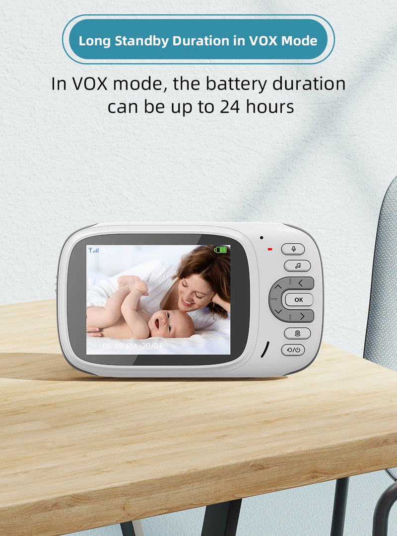 Babá eletrônica Vb801 Baby Monitor com 3.2 In Lcd