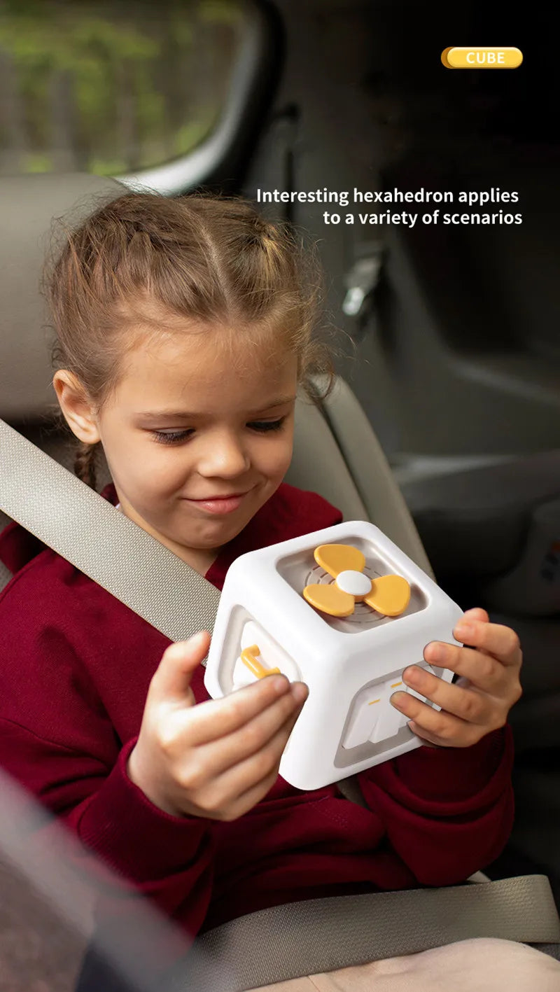 Brinquedo Educativo Para Bebê Criança, cubo Dado Montessori.