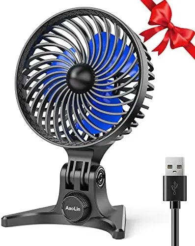 Portable Mini USB Desk Fan with Strong Cooling Airflow and CVT Variable Speeds - Small Quiet Fan for Personal Bedroom Use