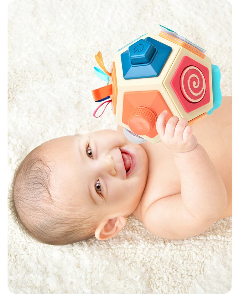 Brinquedo Educativo Para Bebê Criança, cubo Dado Montessori.